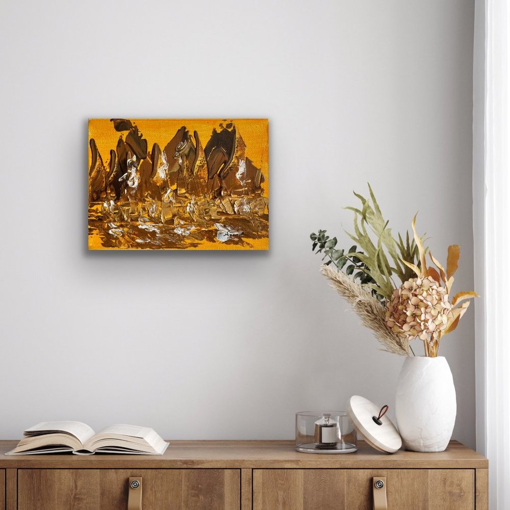 Abstract Acrylic Painting on Canvas by Noora Elkoussy